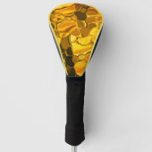 Geklonken vormen in gouden kleur, glanzend erg gou golfheadcover (Voorkant)