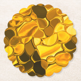 Geklonken vormen in gouden kleur, glanzend erg gou kartonnen onderzetters