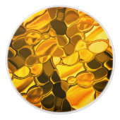 Geklonken vormen in gouden kleur, glanzend erg gou keramische knop (Voorkant)