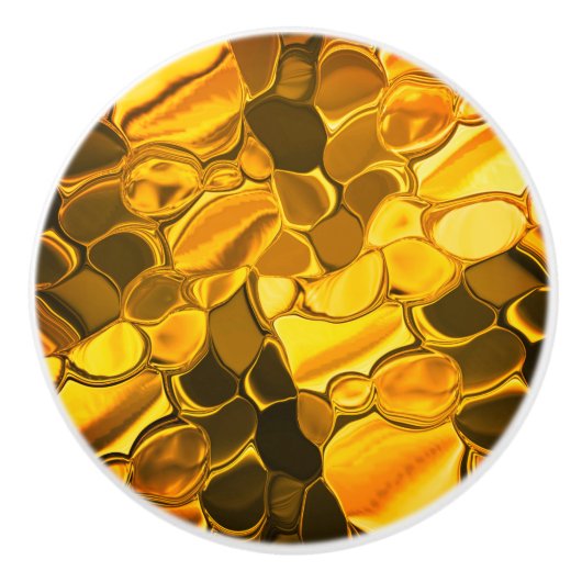 Geklonken vormen in gouden kleur, glanzend erg gou keramische knop (Voorkant)
