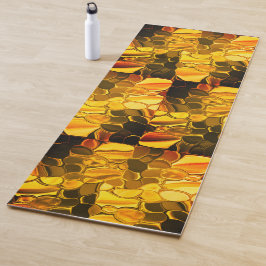 Geklonken vormen in gouden kleur, glanzend erg gou yogamat