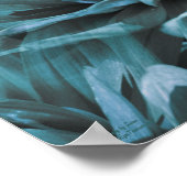 Gekloofd Blue Dahlia Floral Print (Hoek)