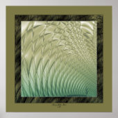 Gekloofd Satin Green Poster (Voorkant)