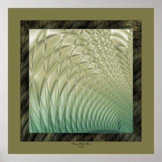 Gekloofd Satin Green Poster