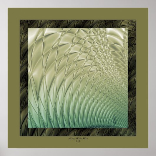 Gekloofd Satin Green Poster (Voorkant)