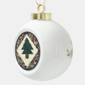 Gekloofde pijnboom keramische bal ornament (Rechts)