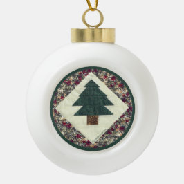 Gekloofde pijnboom keramische bal ornament