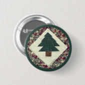 Gekloofde pijnboom ronde button 5,7 cm (Voorkant /achterkant)