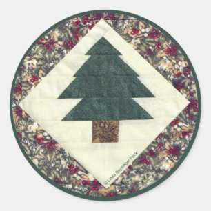 Gekloofde pijnboom ronde sticker