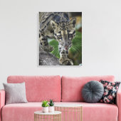 Gekloonde luipaard in beweging canvas afdruk (Insitu (Woonkamer))
