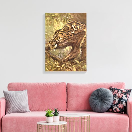 Gekloonde luipd door CE Swan, wilde dieren Canvas Afdruk (Insitu (Woonkamer))