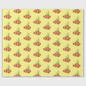 gekloonde vis in zeewier cadeaupapier (Vlak)