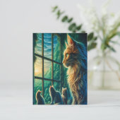 Geklopte Trio bij Venster Briefkaart (Staand voorkant)