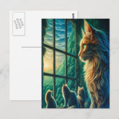 Geklopte Trio bij Venster Briefkaart (Voorkant / Achterkant)