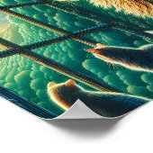 Geklopte Trio bij Venster Poster (Hoek)