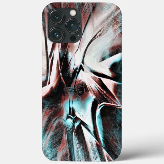 geknikt bruin rood tot blauw pixelated drizzle tex Case-Mate iPhone case (Achterkant)