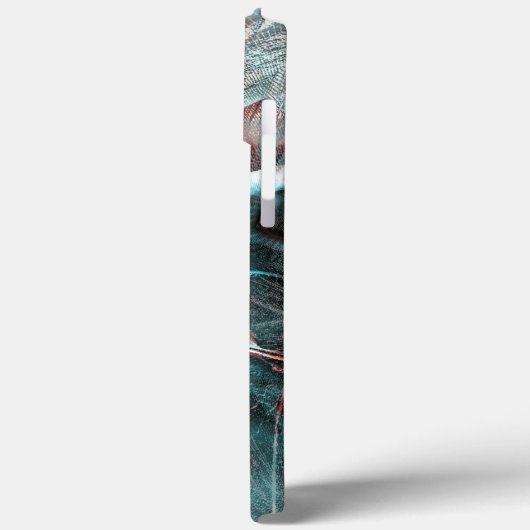 geknikt bruin rood tot blauw pixelated drizzle tex Case-Mate iPhone case (Achterkant / Links)