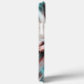 geknikt bruin rood tot blauw pixelated drizzle tex Case-Mate iPhone case (Achterkant / Rechts)