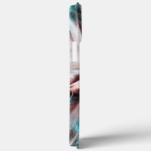 geknikt bruin rood tot blauw pixelated drizzle tex Case-Mate iPhone case (Achterkant / Rechts)