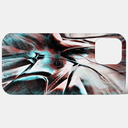 geknikt bruin rood tot blauw pixelated drizzle tex Case-Mate iPhone case (Achterkant (horizontaal))