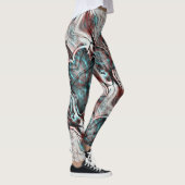 geknikt bruin rood tot blauw pixelated drizzle tex leggings (Rechts)