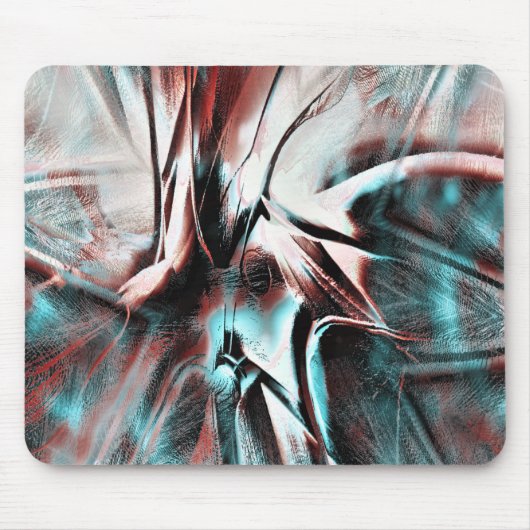 geknikt bruin rood tot blauw pixelated drizzle tex muismat (Voorkant)