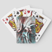 geknikt bruin rood tot blauw pixelated drizzle tex pokerkaarten (Achterkant)