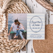 Geknoopt | Nautical Photo Save the Date Kaart