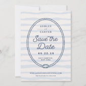 Geknoopt | Nautical Save the Date Kaart (Voorkant)