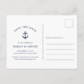 geknoopt | Nautische foto Sla de datum op Aankondigingskaart (Achterkant)