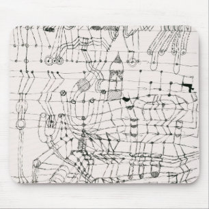 Geknoopt op de manier van een net door paul klee muismat