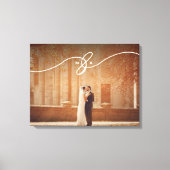 Geknoopte Ampersand Monogram Eenvoudige bruiloft f Canvas Afdruk (Voorkant)