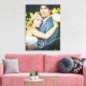 Geknoopte Ampersand Monogram Eenvoudige bruiloft f Canvas Afdruk (Insitu (Woonkamer))