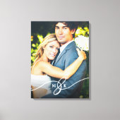 Geknoopte Ampersand Monogram Eenvoudige bruiloft f Canvas Afdruk (Voorkant)