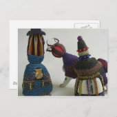 Geknoopte beelden van porseleinen briefkaart (Voorkant / Achterkant)