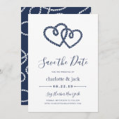 Geknoopte harten sparen de Kaart van de Datum (Voorkant / Achterkant)