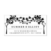 Geknoopte Love Trees & Branch Rustieke Tuin Bruilo Zelfinktende Stempel (Design)