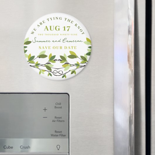 Geknoopte Love Trees Zomer Bruiloft Save The Date Magneet (Insitu (Koelkast))
