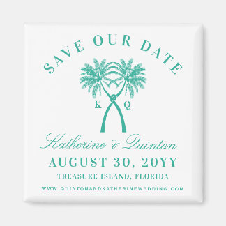 Geknoopte palmbomen harten huwelijk sparen de datu magneet