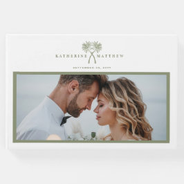 Geknoopte palmbomen Tropische bruiloft welkom teke Gastenboek