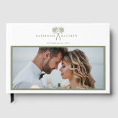 Geknoopte palmbomen Tropische bruiloft welkom teke Gastenboek (Voorkant)