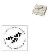 Geknoopte tekst viszwemmen ingesloten adres rubberstempel (Gestempeld)