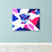 Geknoopte wereld Blauw Modern Keltisch Canvas Prin (Insitu (Houten vloer))