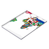 Geknoopte wereld - Kaart van vlaggen van de wereld Notitieboek (Linkerzijde)