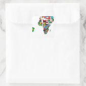 Geknoopte wereld - Kaart van vlaggen van de wereld Vierkante Sticker (Tas)