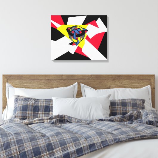 Geknoopte Wereld Modern Keltisch Canvas Print (Insitu (Slaapkamer))