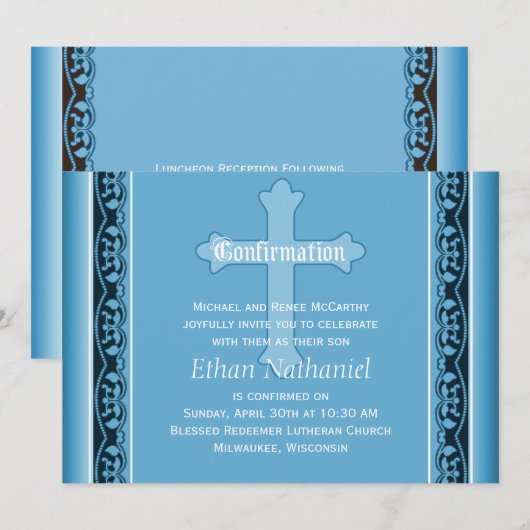 Geknoopte wijnstokken met kruisblauwe bevestiging kaart (Voorkant / Achterkant)