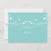 Geknoteerde Love Trees Branches Wedding RSVP Card (Achterkant)