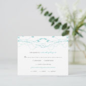 Geknoteerde Love Trees Branches Wedding RSVP Card Kaartje (Staand voorkant)