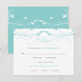 Geknoteerde Love Trees Branches Wedding RSVP Card Kaartje (Voorkant / Achterkant)